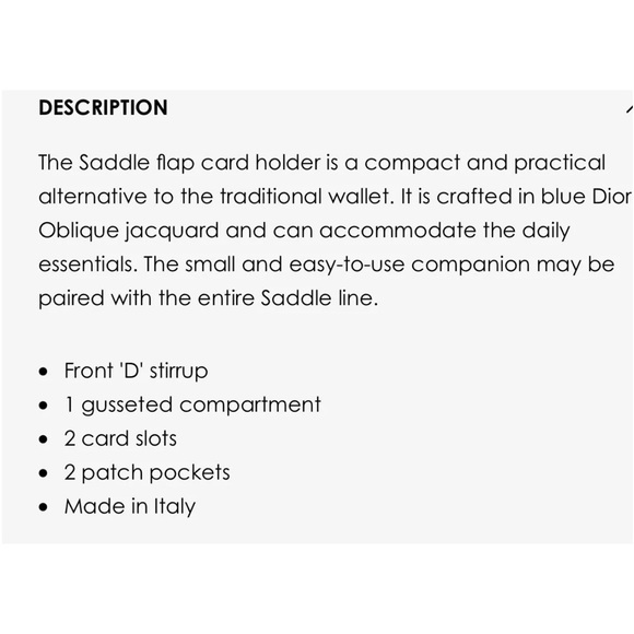 Dior Saddle Flap Card Case - Picture 14 of 14